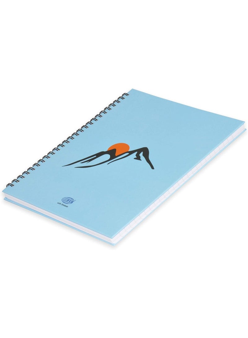 FIS Spiral Hard Cover Notebook, Size 9"x7" Inches, Single Line Ruling, 100 Sheets, Pack of 5 Pieces - FSNBS971902 - Image 2